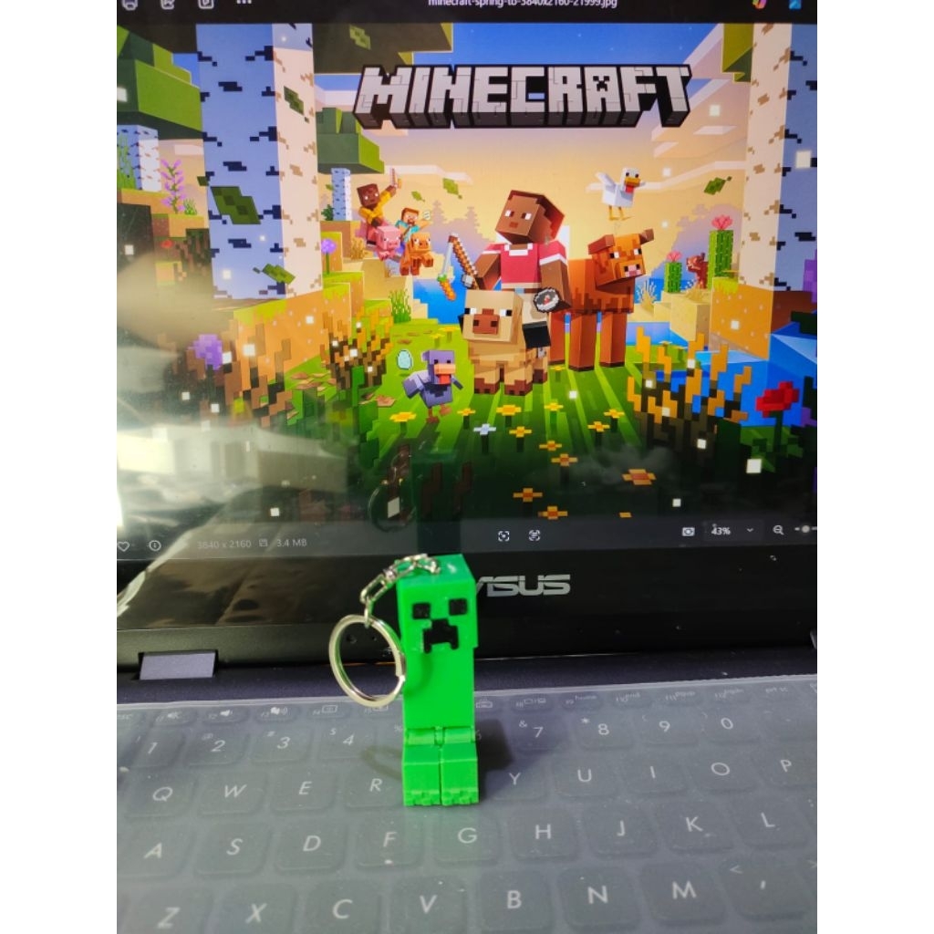 Gantungan kunci minecraft creeper | ganci minecraft creeper