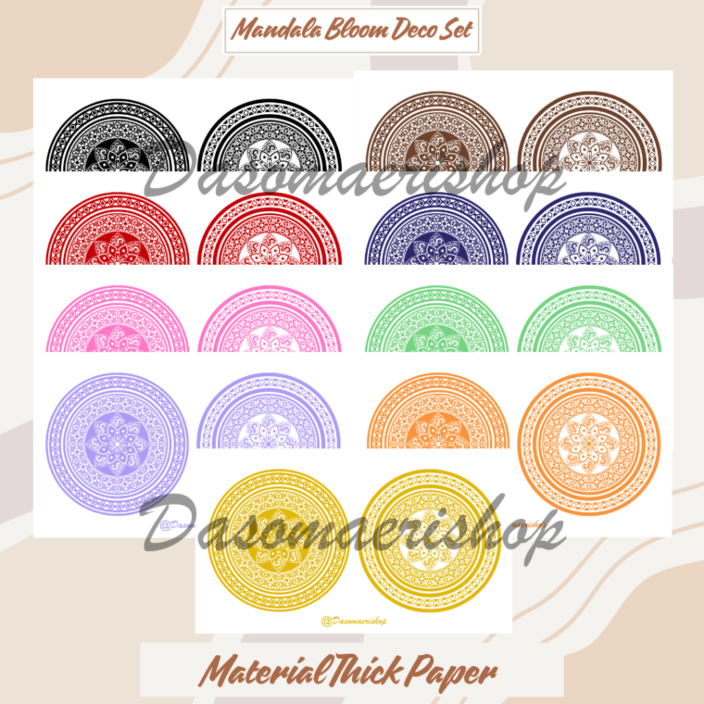 

Deco Paper Mandala Bloom Set Kertas Dekorasi Scrapbook Journal Handmade by Dasomaerishop
