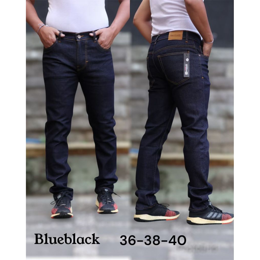 Sz 36-40 Jumbo Celana Jeans Pria Skinny Bahan Melar Softjeans Slimfit