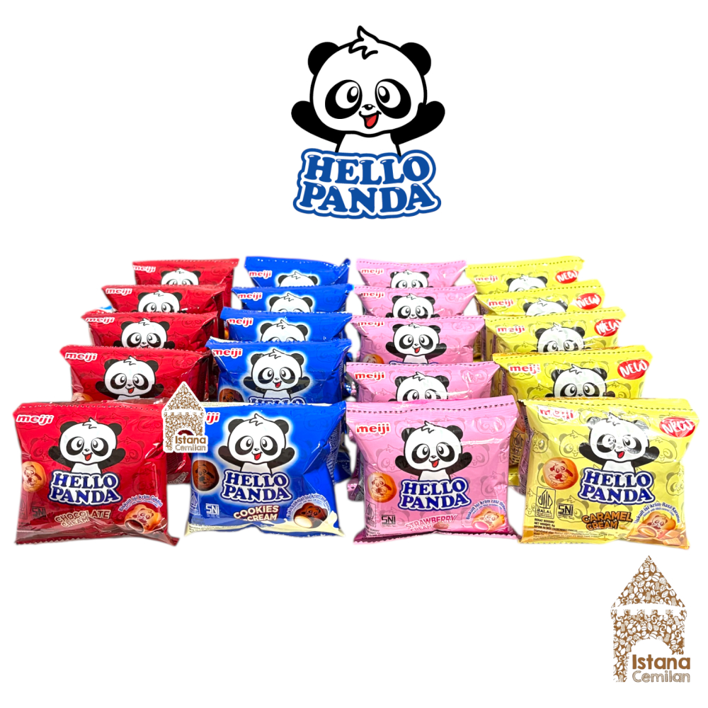 

Meiji Hello Panda Cokelat / Strawberry / Cookies Cream (isi 10 pcs)