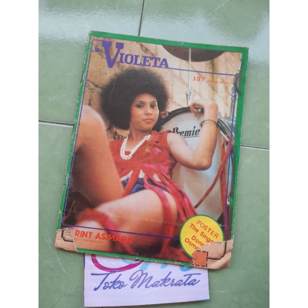 majalah VIOLETA cover Riny Asmara + poster THE SINGER & DONNY OSMOND jadul lawas lama
