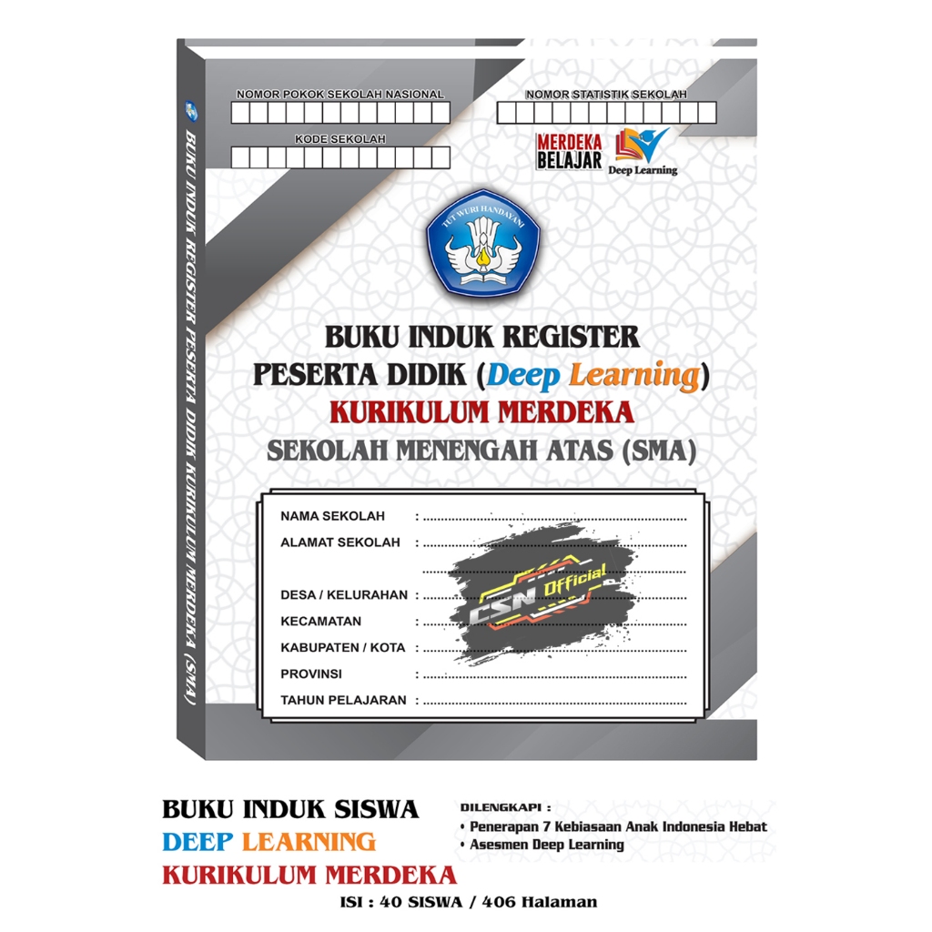 

BUKU INDUK PESERTA DIDIK DEEP LEARNING SEKOLAH MENENGAH ATAS (SMA) KURIKULUM MEDEKA - BUKU INDUK SISWA SMA DEEP LEARNING