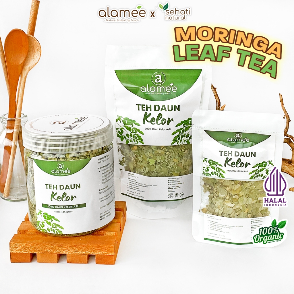 

Teh Bunga Herbal Daun Kelor Tea Organic Natural Non Msg Siap Seduh 10gr