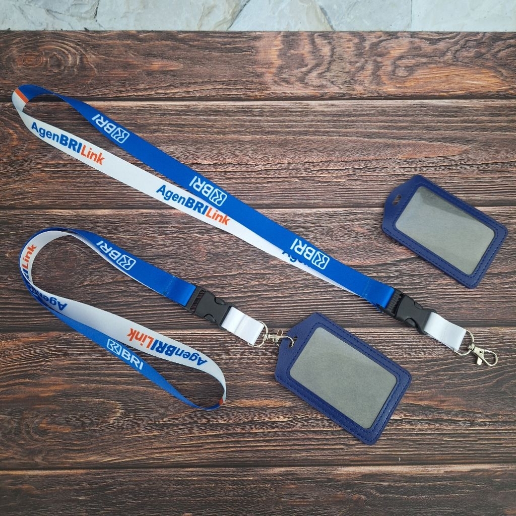 

TALI ID CARD LANYARD AGEN BRI LINK + HOLDER | STOK READY (BISA SATUAN)