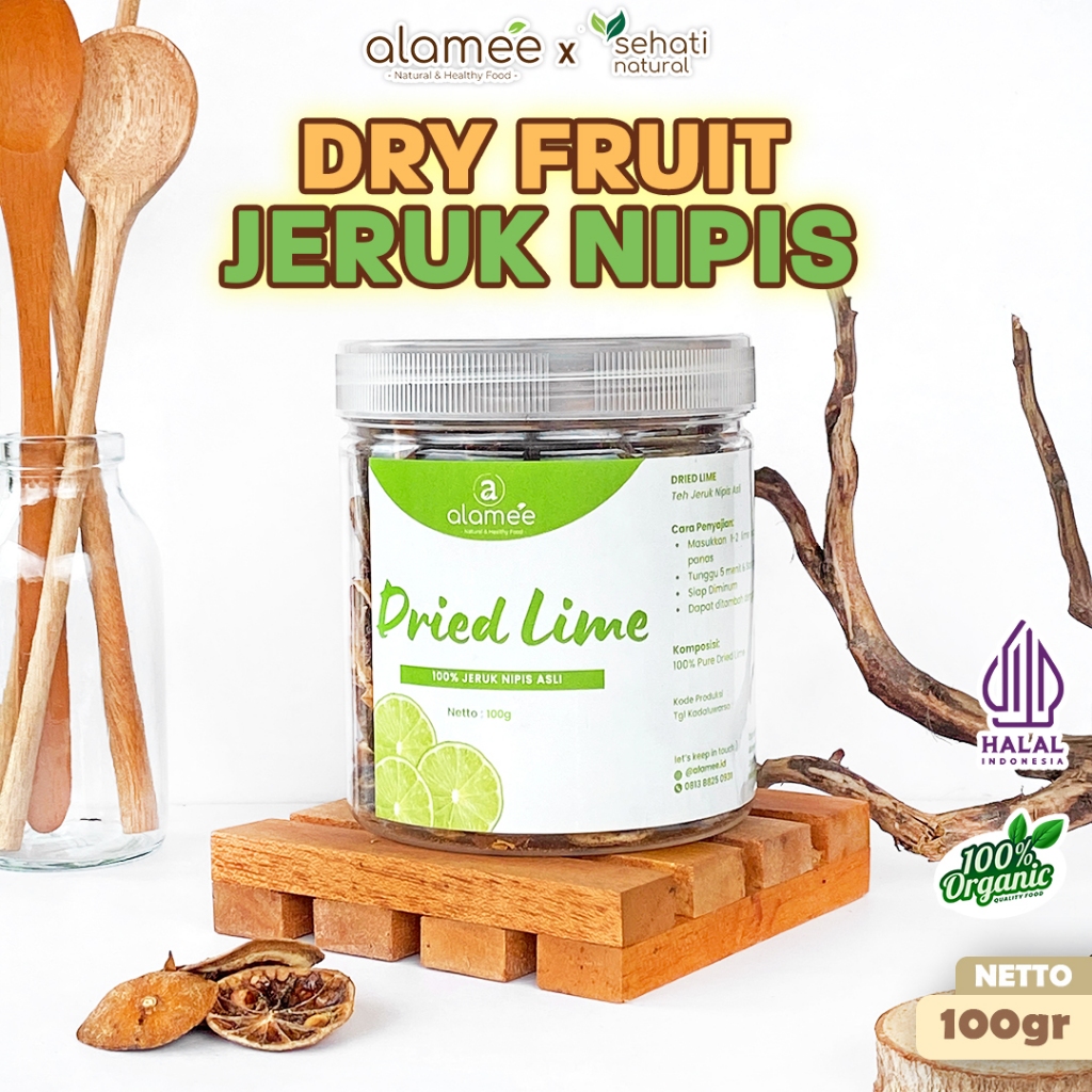 

ALAMEE Jeruk Nipis Kering Dried Lime Slice Tea Teh Herbal Buah Iris Organik Siap Seduh Minum 100gr