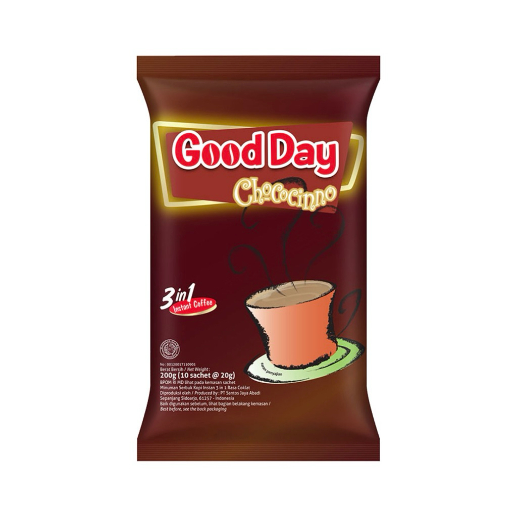 

GOOD DAY KOPI INSTAN 3in1 CHOCOCINNO 10x20g