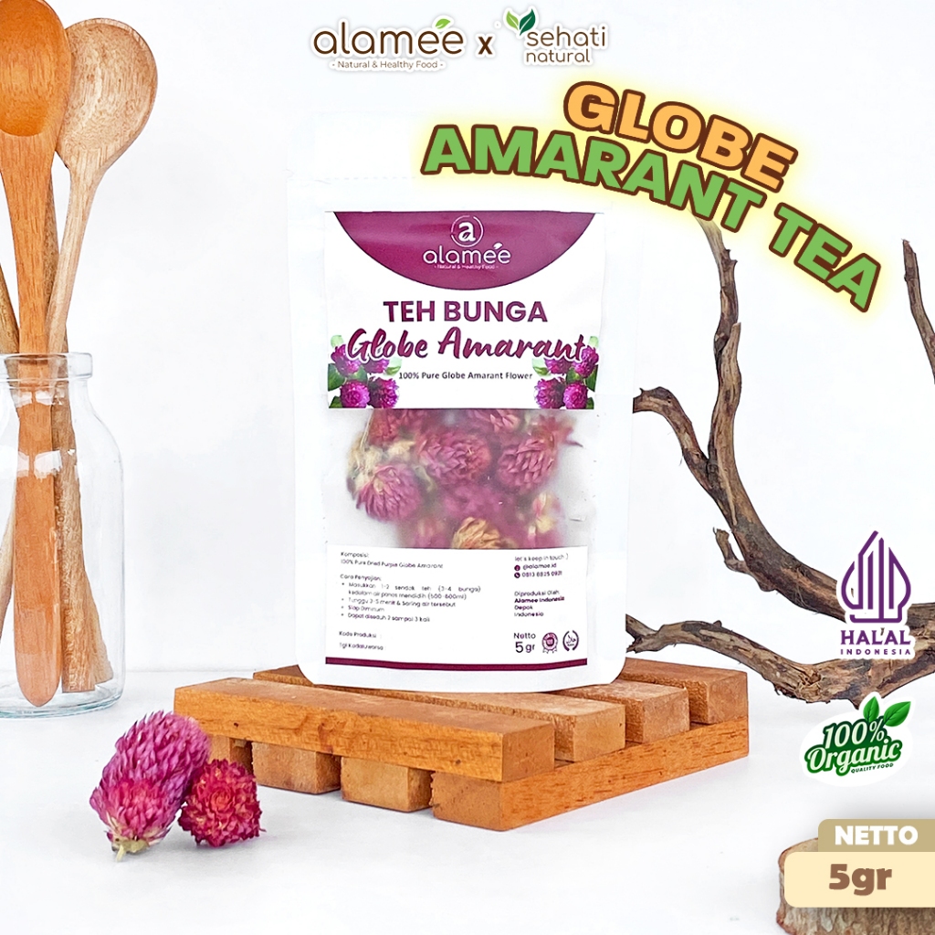 

Teh Bunga Globe Amaranth Tea Herbal Kering Organik Herbal Organic Asli Dried Flower Alami 5gr