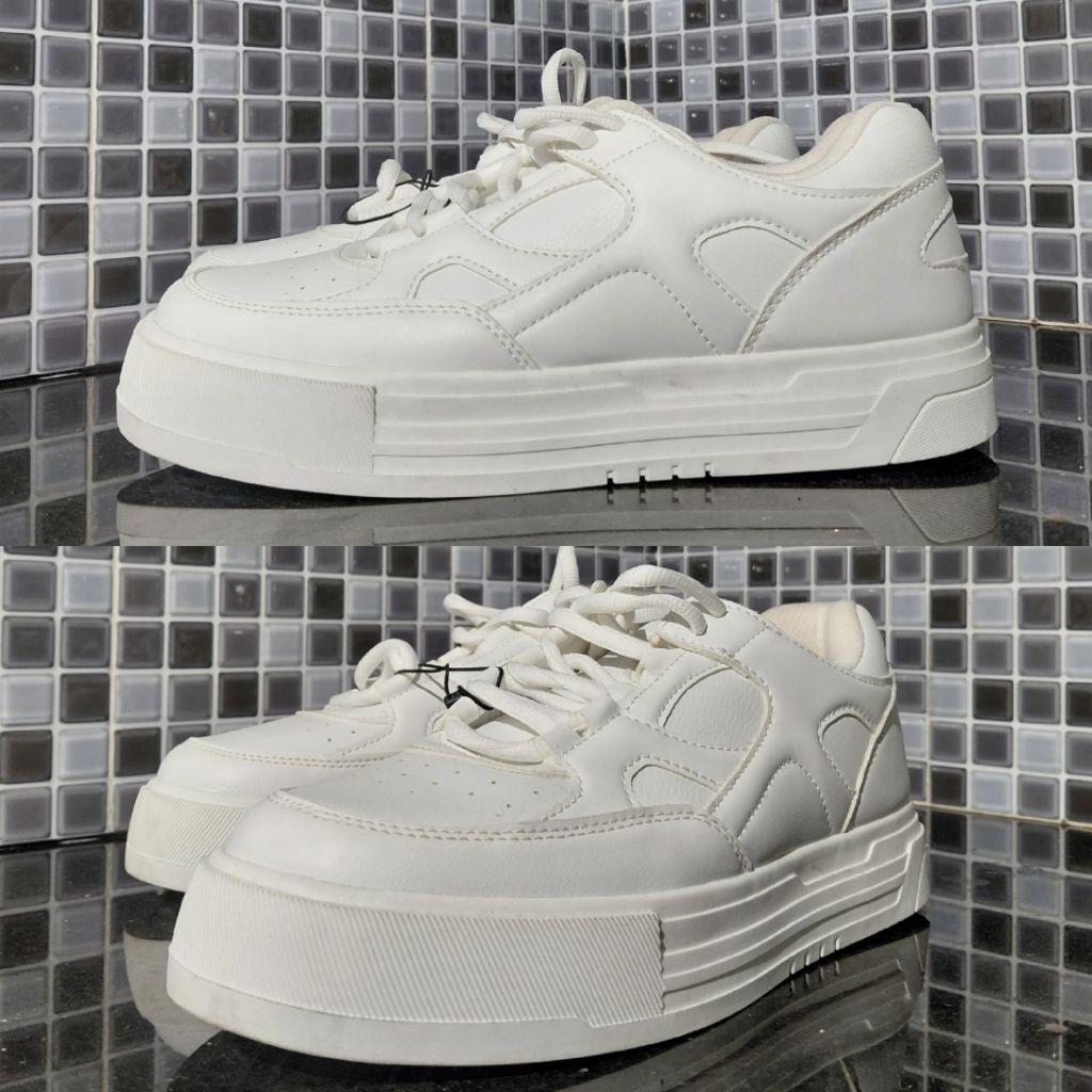 ZARA SEPATU RETRO TRAINERS PUTIH BARU ASLI ORIGINAL