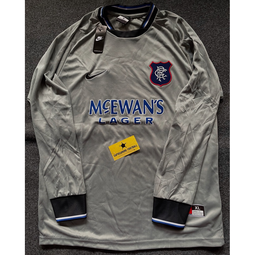 JERSEY Glasgow Rangers RETRO 1998 98 1999 2000 1997 1996 99 00 97 96 blokecore Skena Ls Longsleeve P