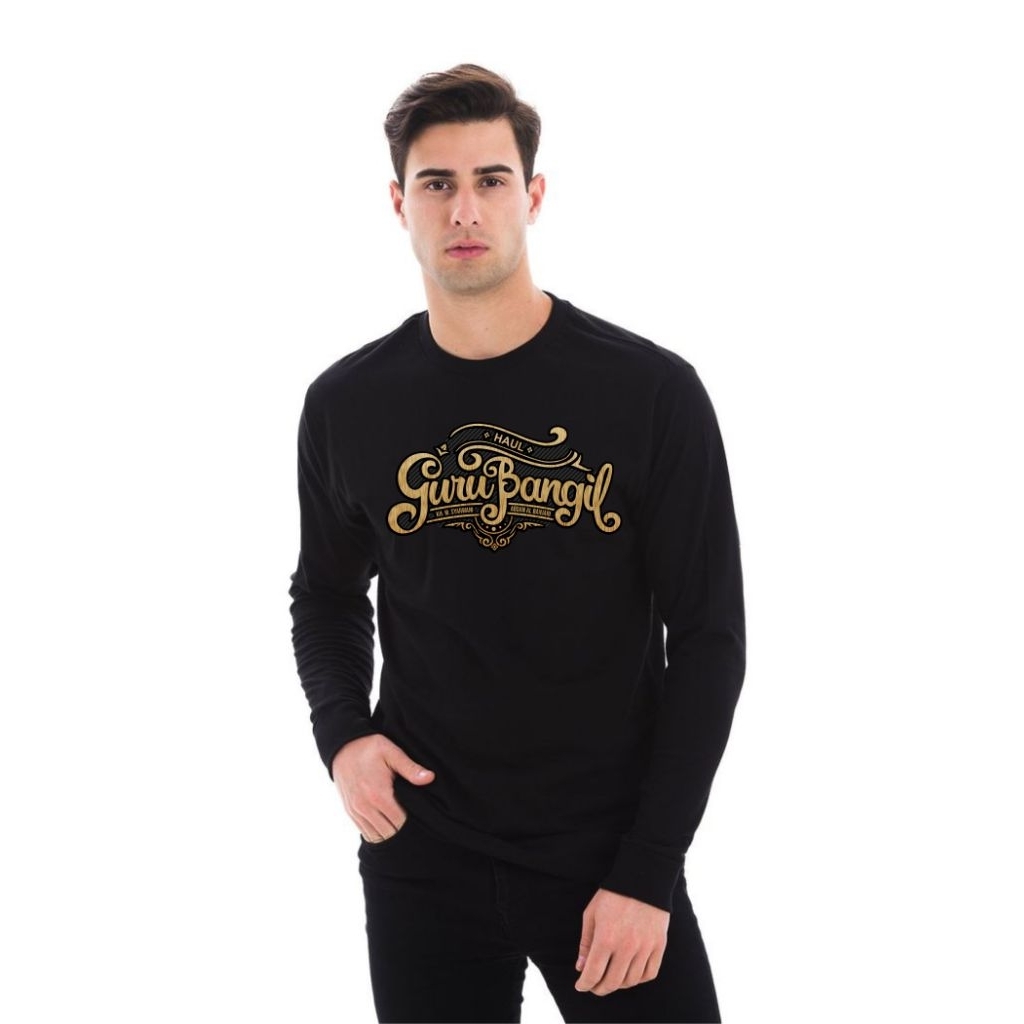 kaos haul guru bangil hitam lengan panjang