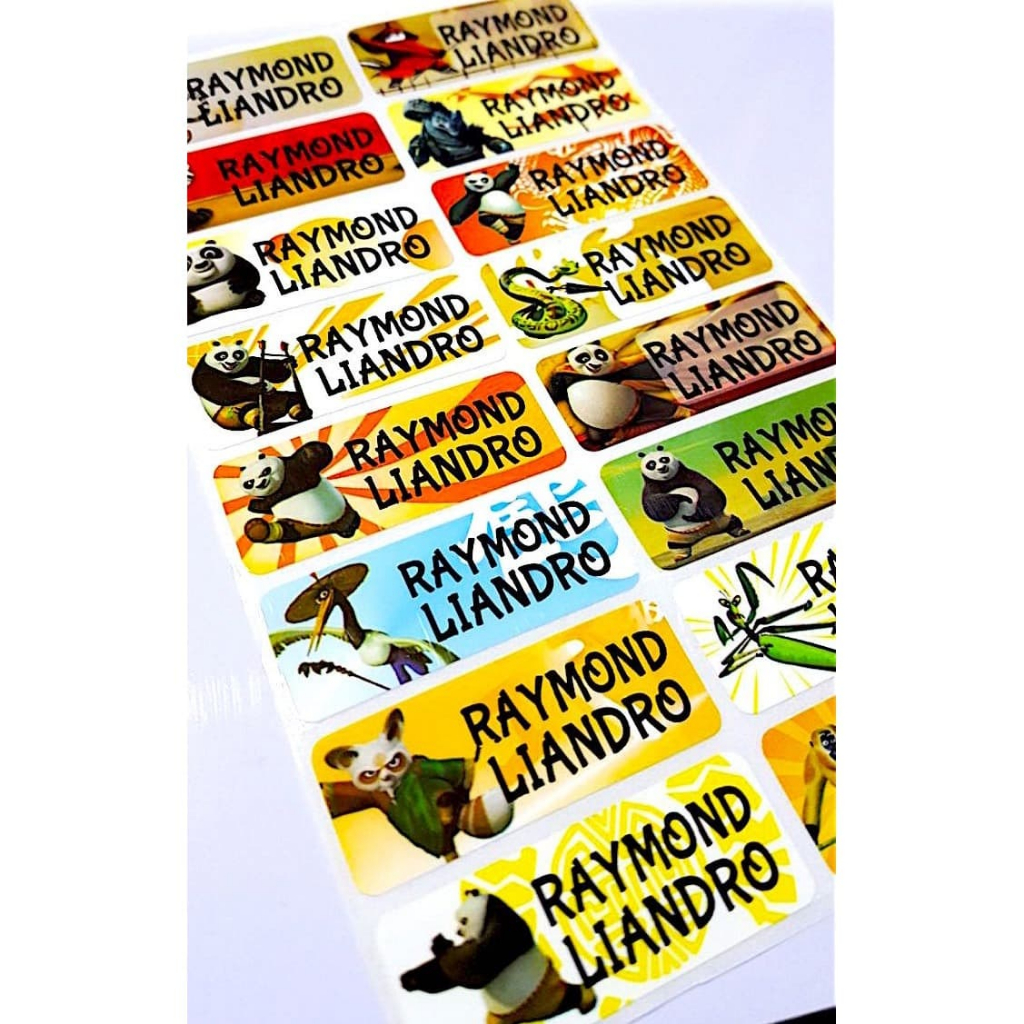

Label Nama Anti Air Sticker Waterproof Kungfu Panda