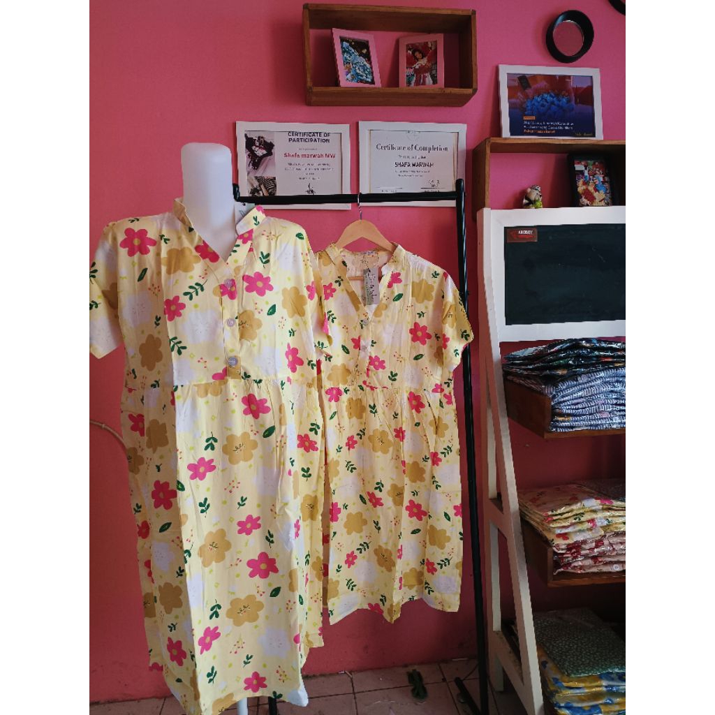 daster bunga kuning