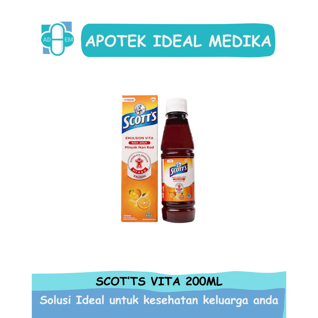 Scott's Emulsion Vita Rasa Jeruk 200 ml / Scott Emulsion