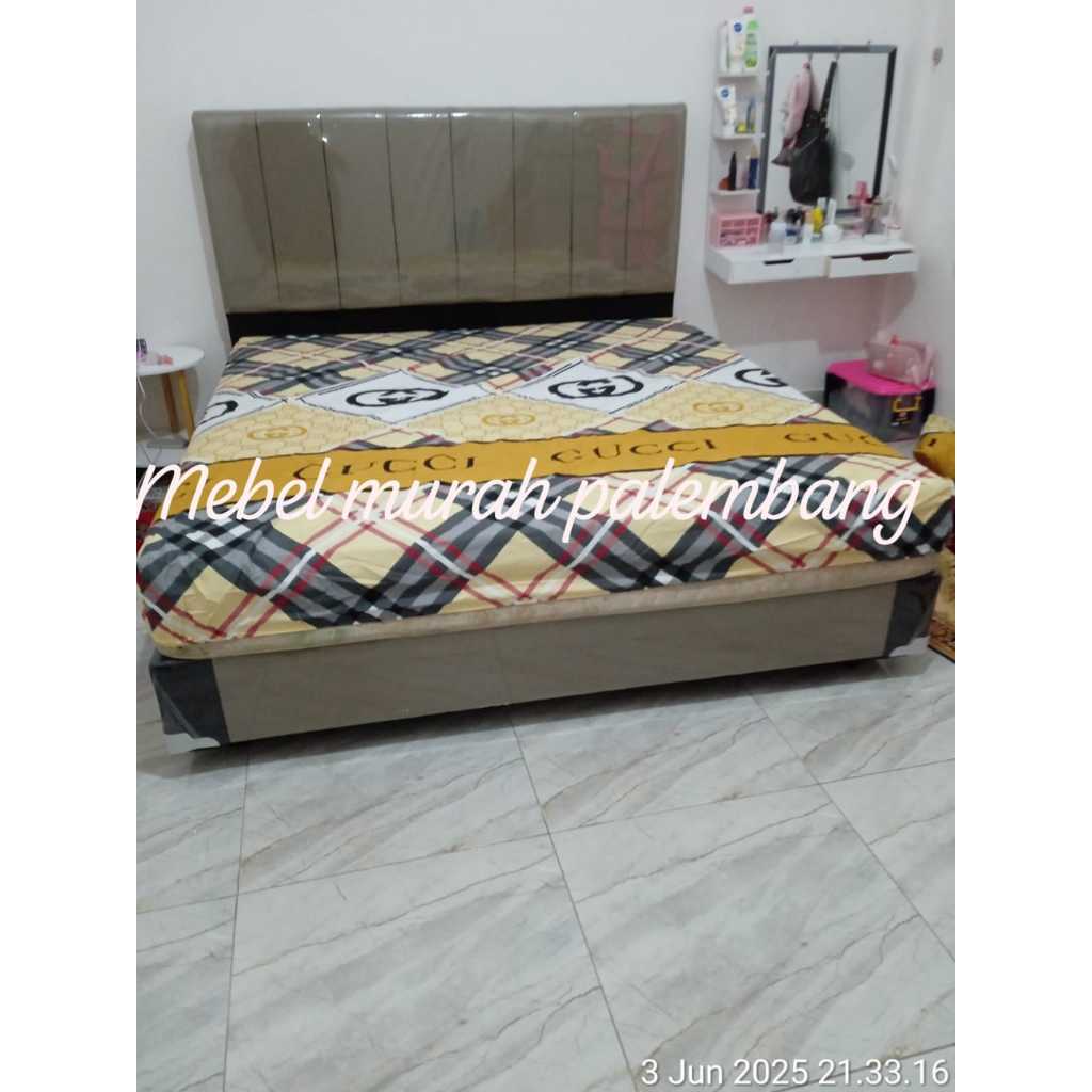 Divan Sandaran MURAH / Sandaran Minimalis Kancing / 12 Tulang Kayu Divan Kasur Custom