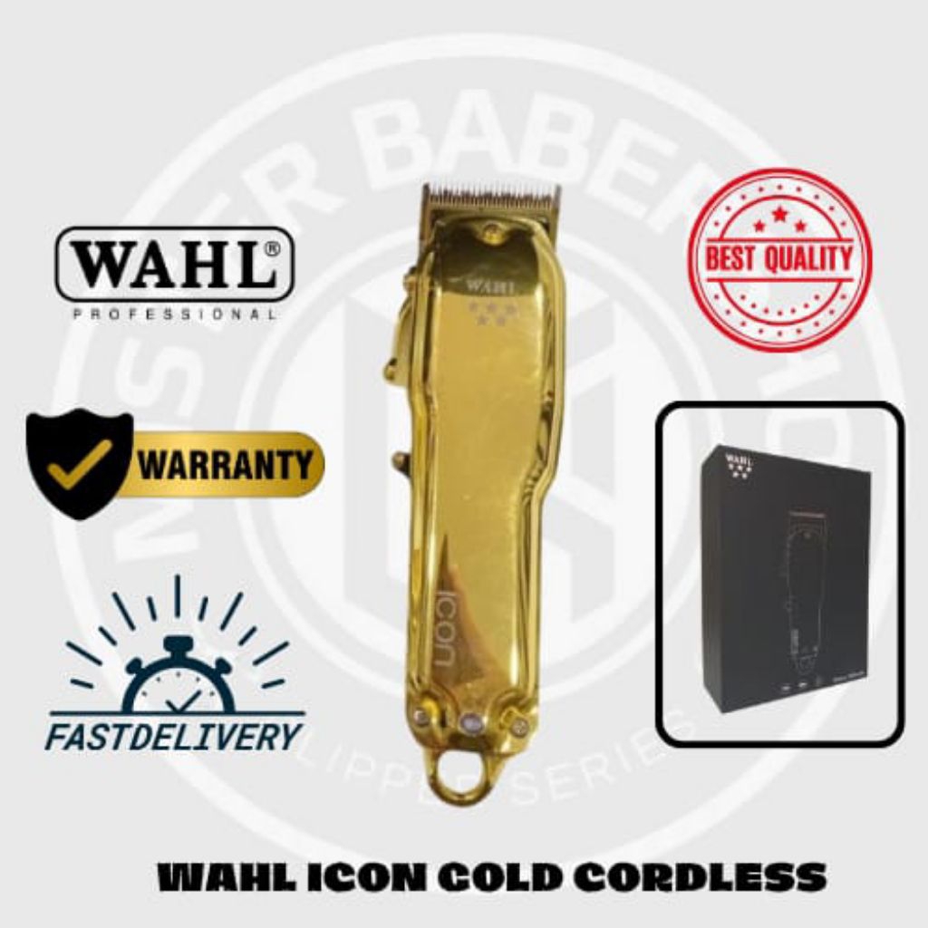 Wahl Icon Gold Cordless - Clipper Alat Cukur Rambut Profesional / WAHL ORIGINAL BERGARANSI