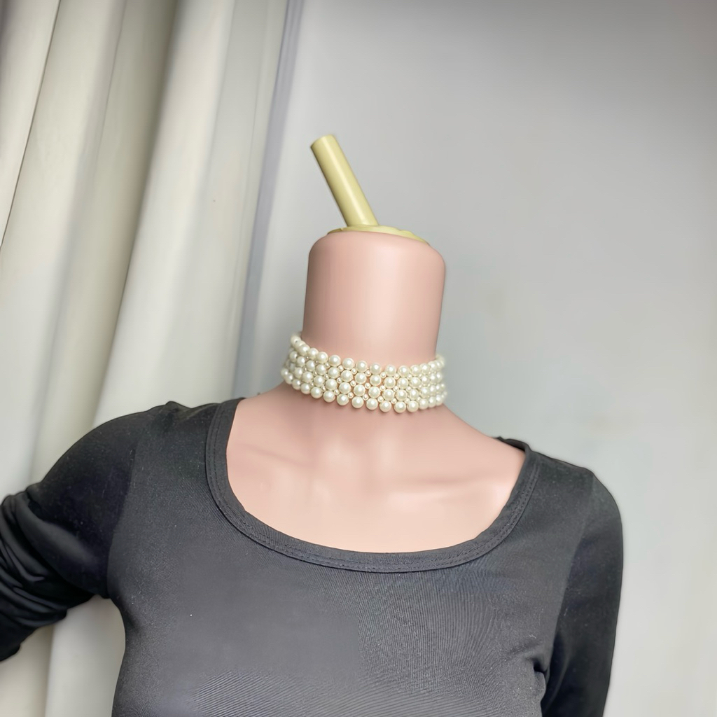 FANMY | vailea pearl  necklace | pearl necklace style | kalung mutiara unisex | kalung mutiara polos