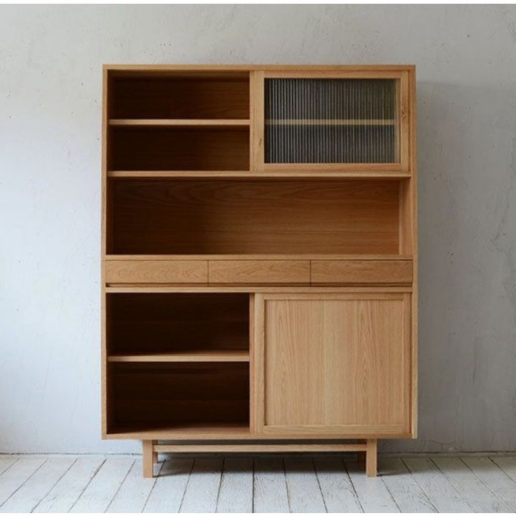 rak piring kayu jati minimalis rak dapur kayu jati