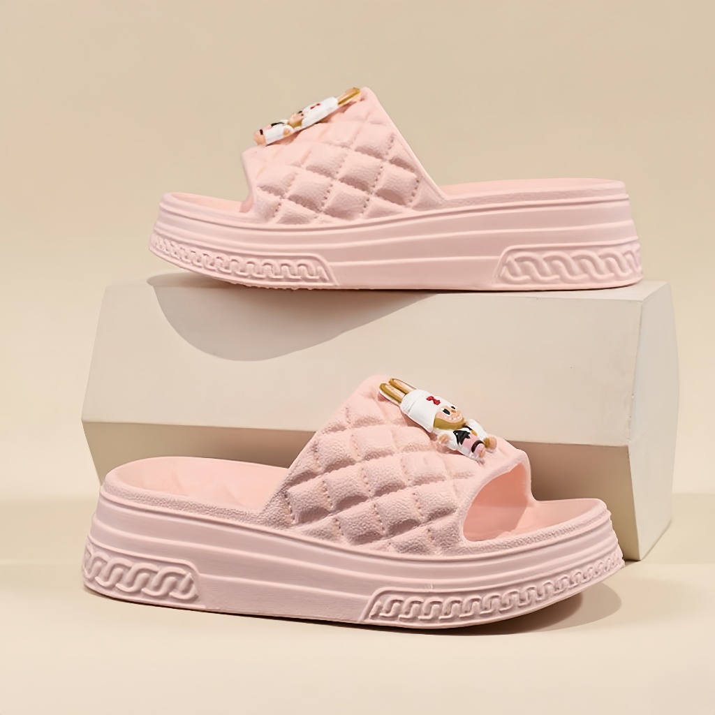 Sendal Anak sandal anak anti slip sandal anak kartun,Labubu Jelly EVA Anti Slip+Bantal Empuk,Cocok U