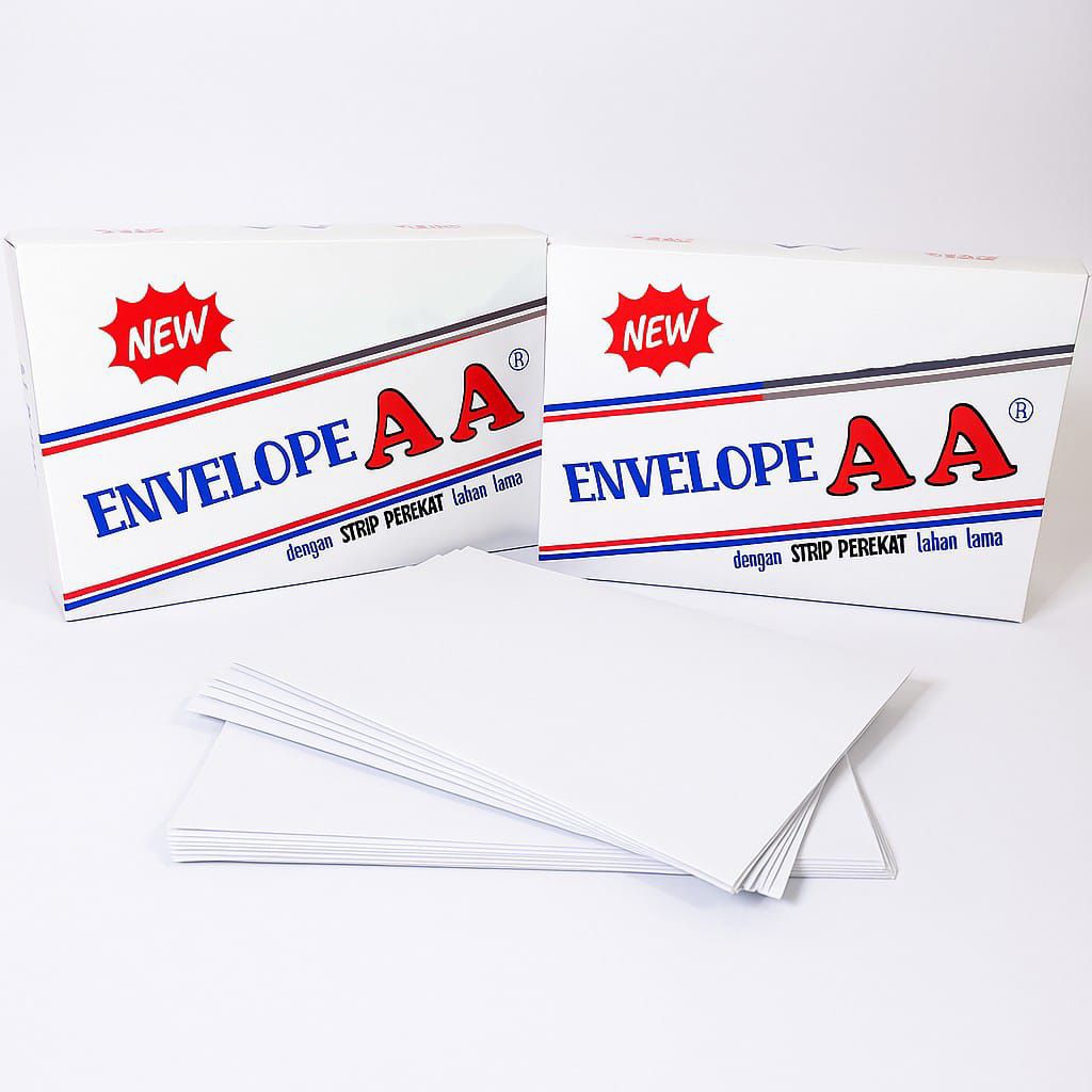 

Amplop Putih AA - No. 90 / 104 / 110 (Pendek/Panjang)