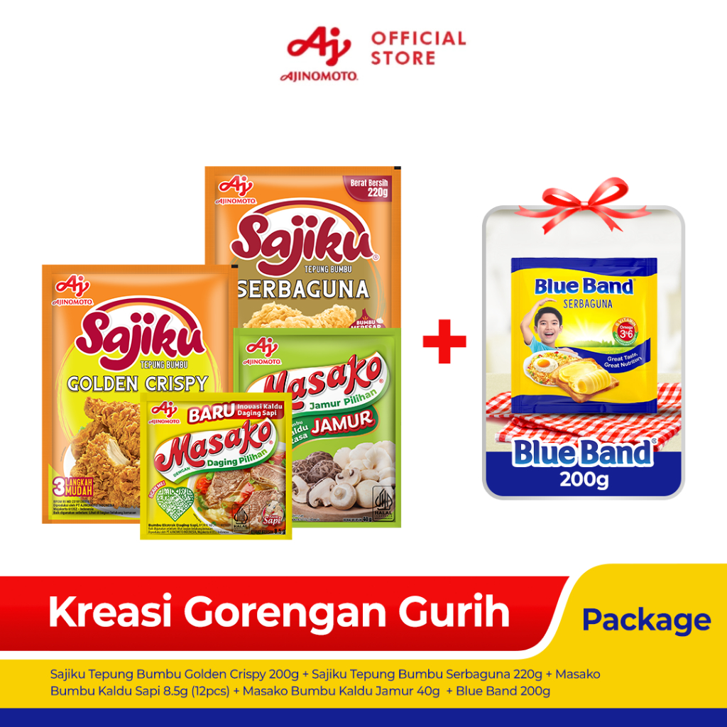 

Paket Kreasi Gorengan Gurih Ajinomoto x Blue Band