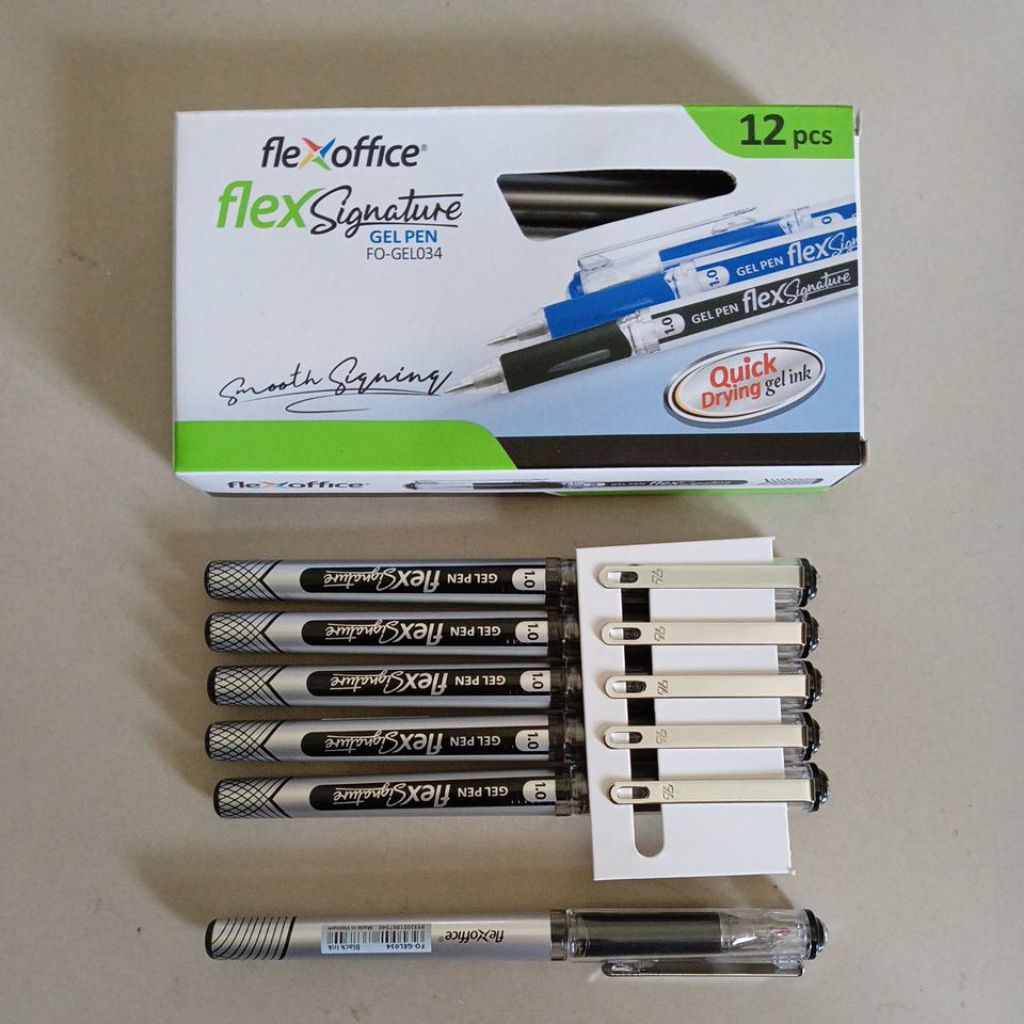 

Pulpen Flexoffice FlexSignature FO-GeL034 hitam ( 1 pak isi 12 pcs )