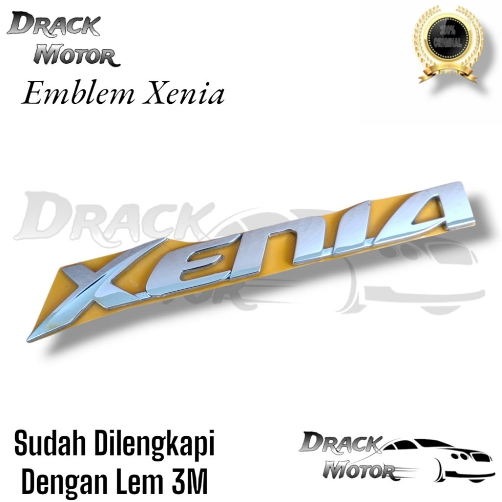 Emblem Tulisan Xenia Chrome Original Bagasi Belakang Xenia All New