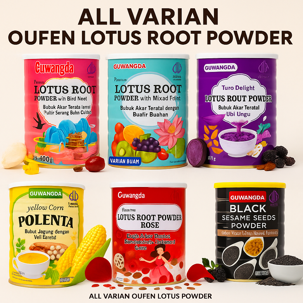 

GUWANGDA - Oufen Lotus Root Powder / Bubur Akar Teratai sarapan sehat Makanan Diet Healthy Food HALAL & BPOM