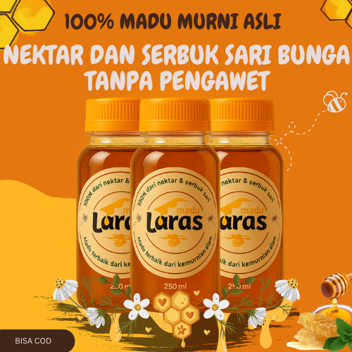 

Madu Murni Asli dari Nektar dan Serbuk Sari Bunga | Tanpa Pengawet