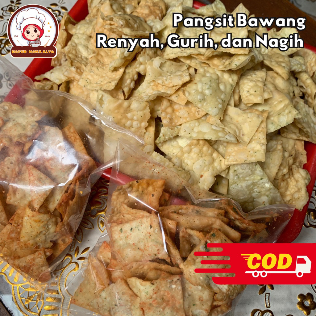

Keripik Bawang / Keripik Pangsit Original dan Pedas Daun Jeruk 250gram & 500gram