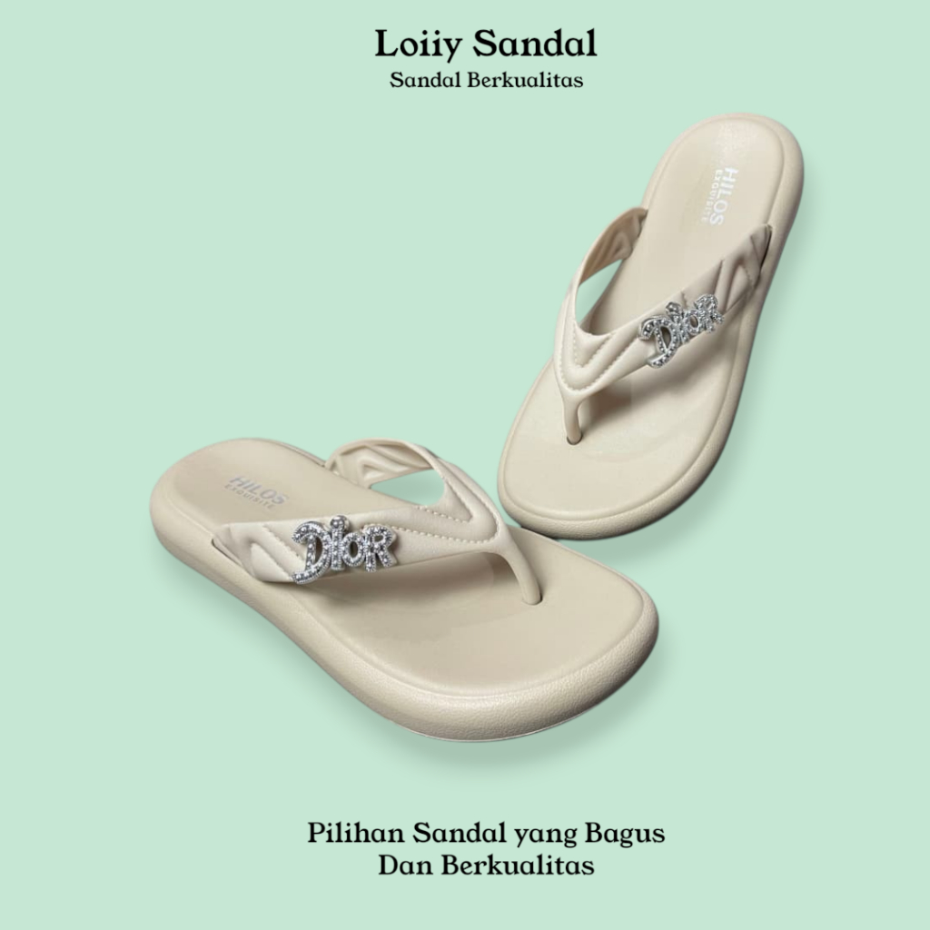 Sandal Wanita Dewasa Sendal Jepit Bahan Karet Teplek Tren Terbaru Bahan Karet Eva Rubber