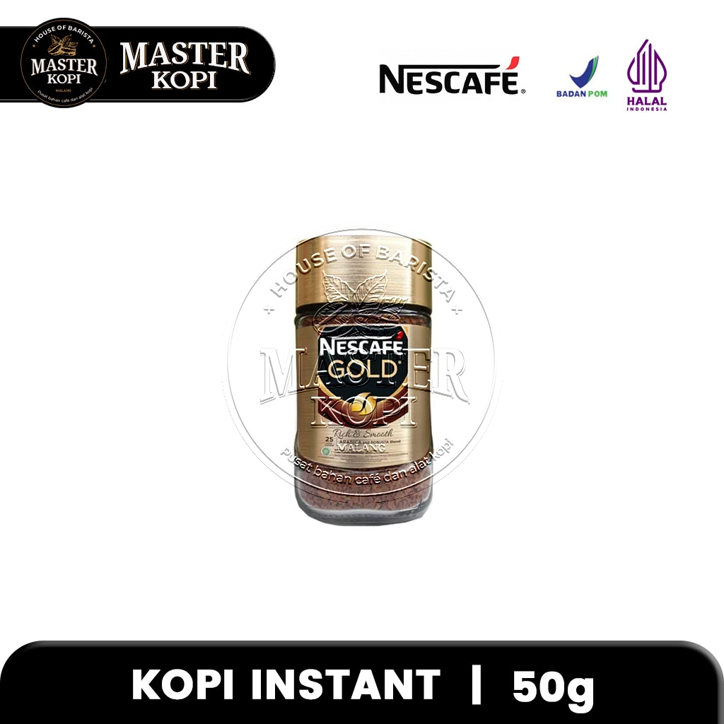 

Nescafe Gold Kopi Instan Kopi Hitam Bubuk Instant Coffee - Jar 50g