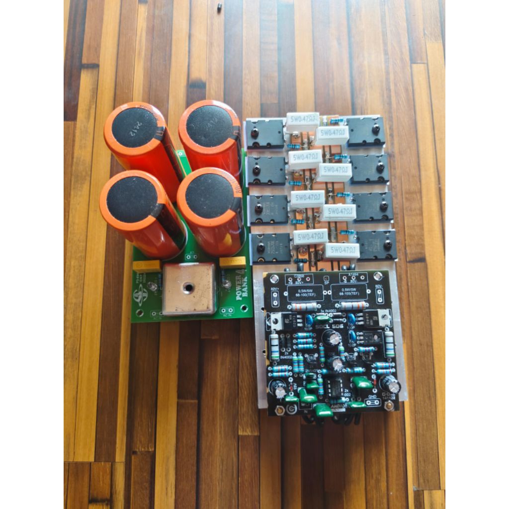 kit amplifier SOCL 506 final 4 set toshiba plus psu 4 elco rubycon