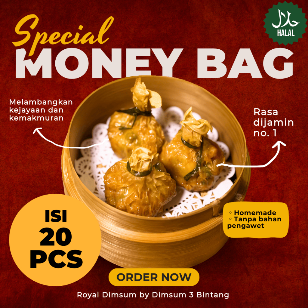 

Dimsum Money Bag Isi 20 pcs | GROSIR DIMSUM BANDUNG | HALAL | FROZEN | DIMSUM 3 BINTANG