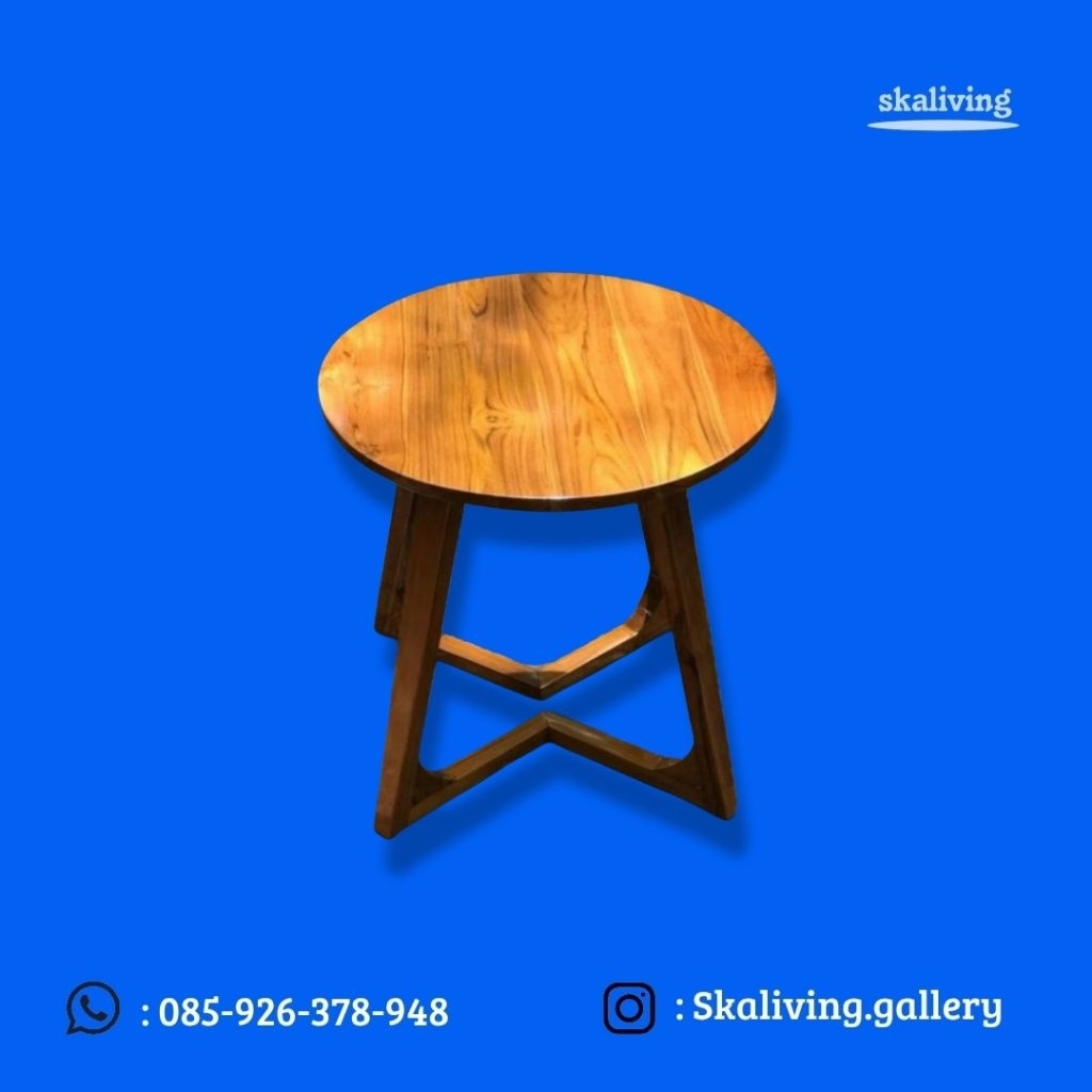 Meja kopi bundar minimalis kayu jati meja kopi kayu meja kopi kayu jati meja kopi kaki v minimalis k