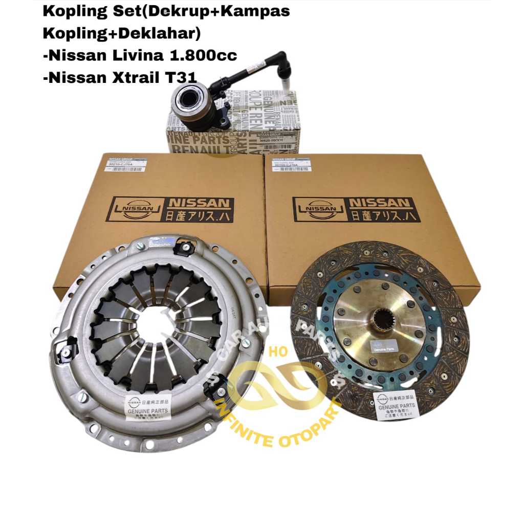 KOPLING SET DEKRUP PLAT DEKLAHAR LIVINA 1.8 T31 GRAND LIVINA XTRAIL