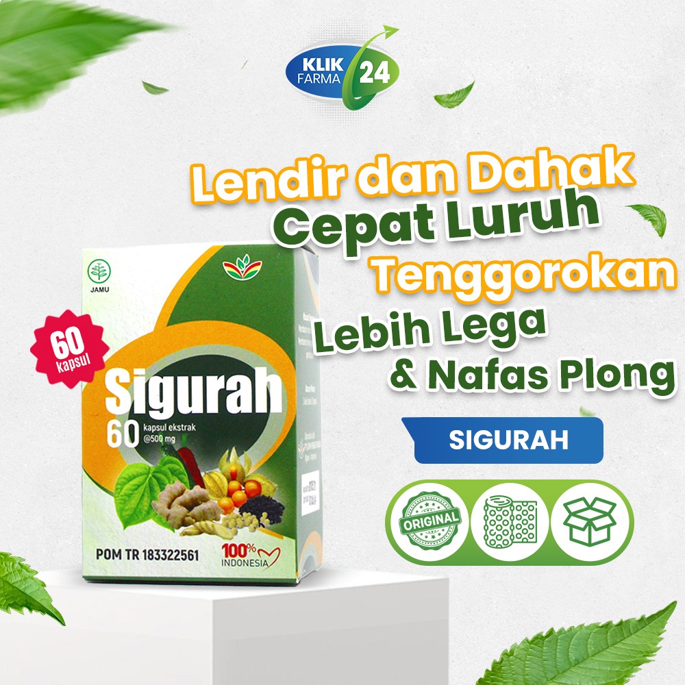 GURAH SUARA MERDU DAN NAFAS PANJANG SIGURAH Obat Gurah Herbal Lega di Tenggorokan Isi 60 Kapsul BPOM