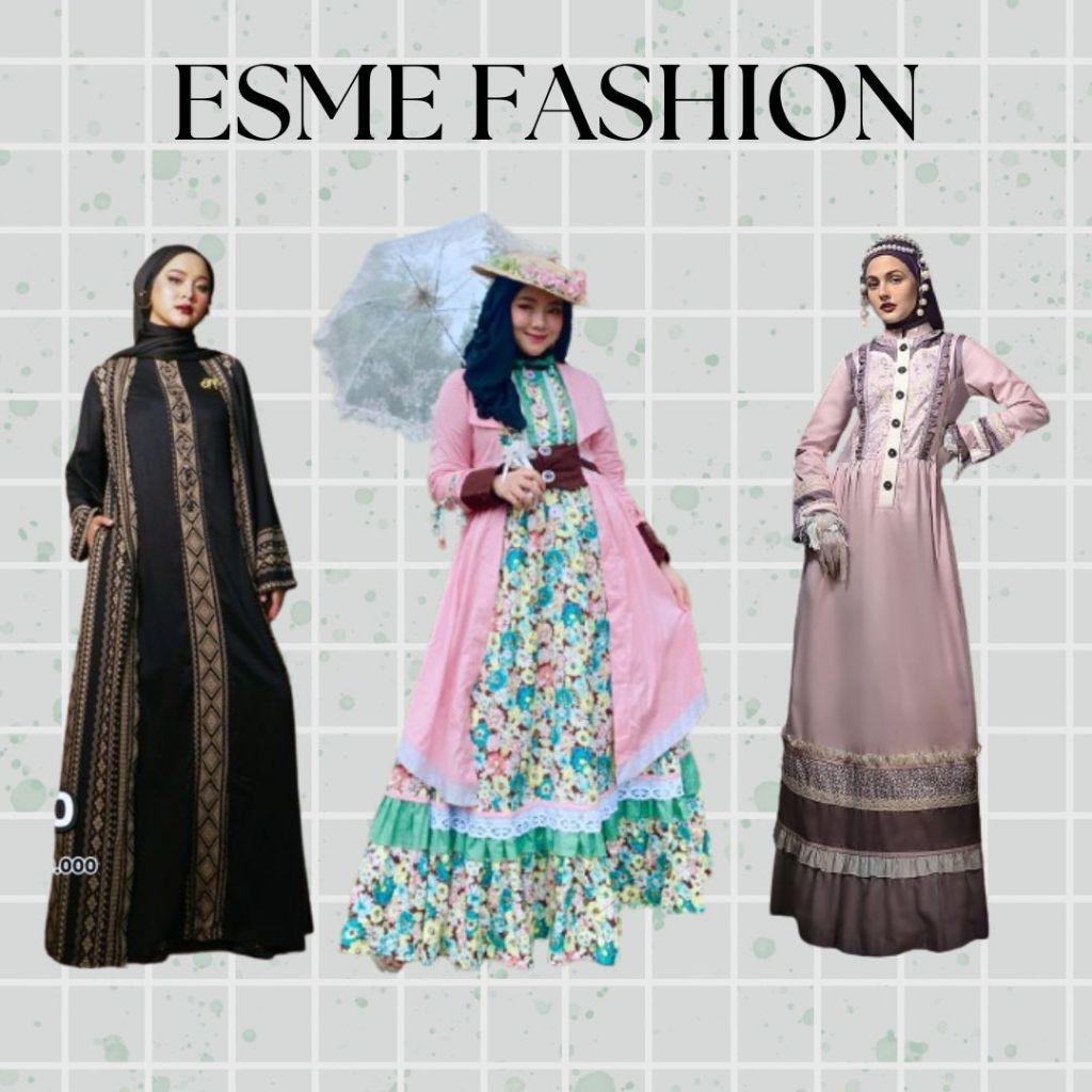 Gamis Esme Fashion Original Motif Premium Bisa Cod