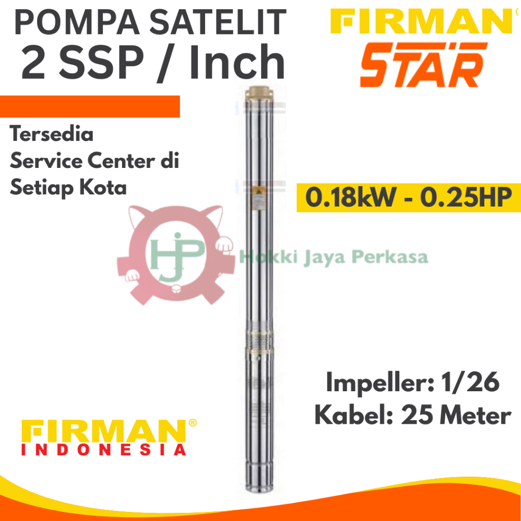 FIRMAN STAR Pompa Celup / Pompa Satelit / Submersible Pump  2 Inch Star by Firman Indonesia