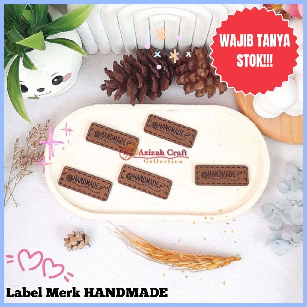 Azizah Craft | Label Merk HANDMADE (pcs) | Label Tas, Sepatu Rajut, Hijab