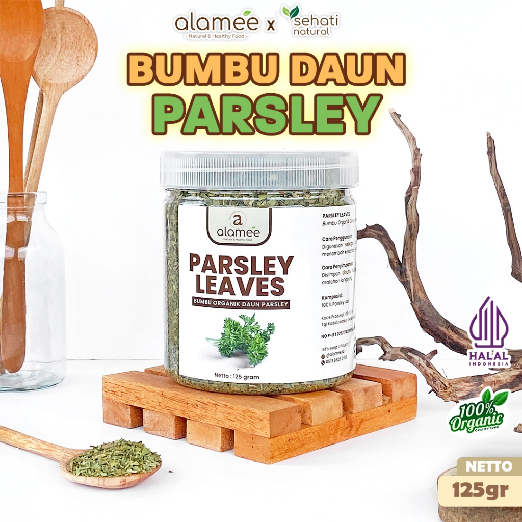 

ALAMEE Parsley Kering Dried Persley Flakes Daun Peterseli Leaves Bumbu Dapur Masak Organik 125g