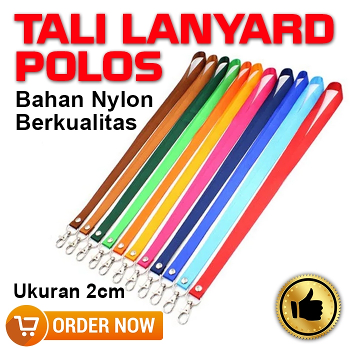 

Tali Lanyard/ID Card Polos Ukuran 2cm Bahan Nylon Berkualitas