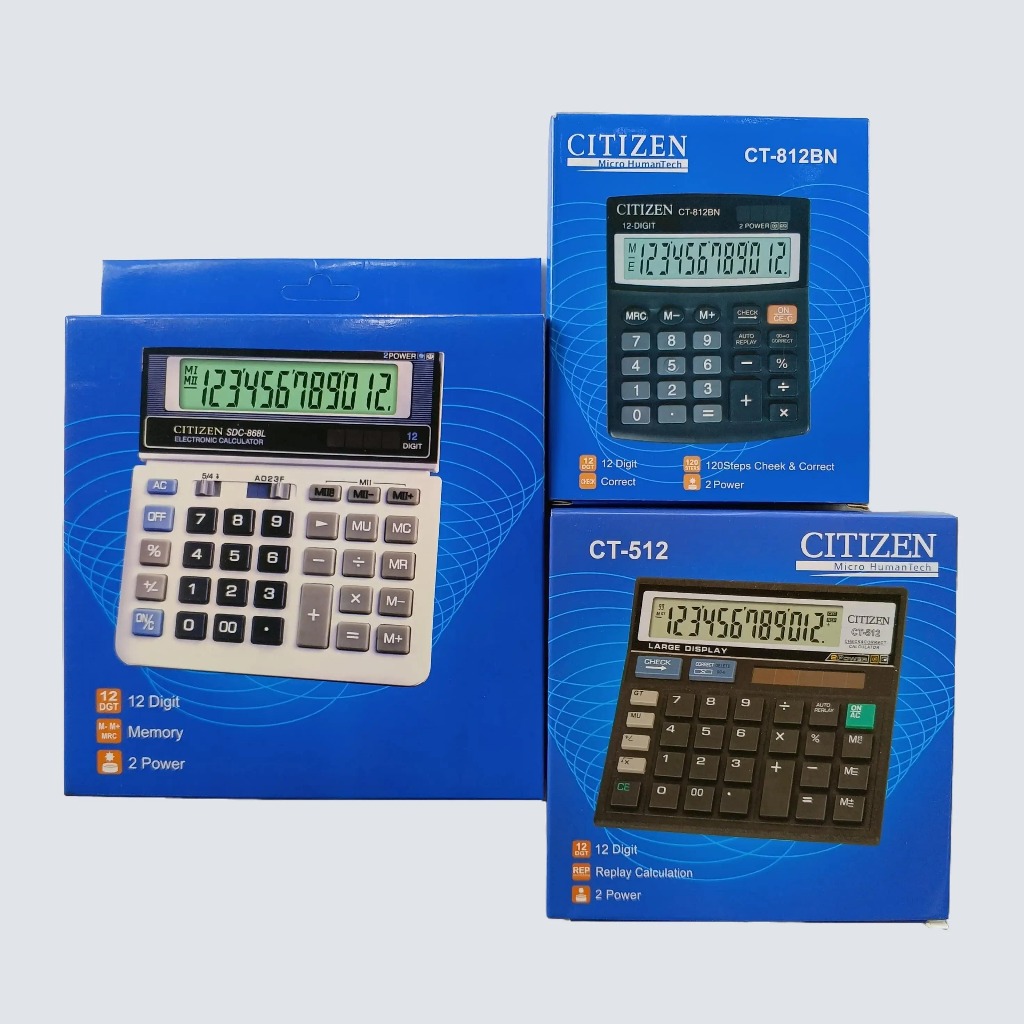 

Kalkulator CITIZEN 12 Digit SDC-868L CT-512 CT-812BN | CITIZEN Micro HumanTech