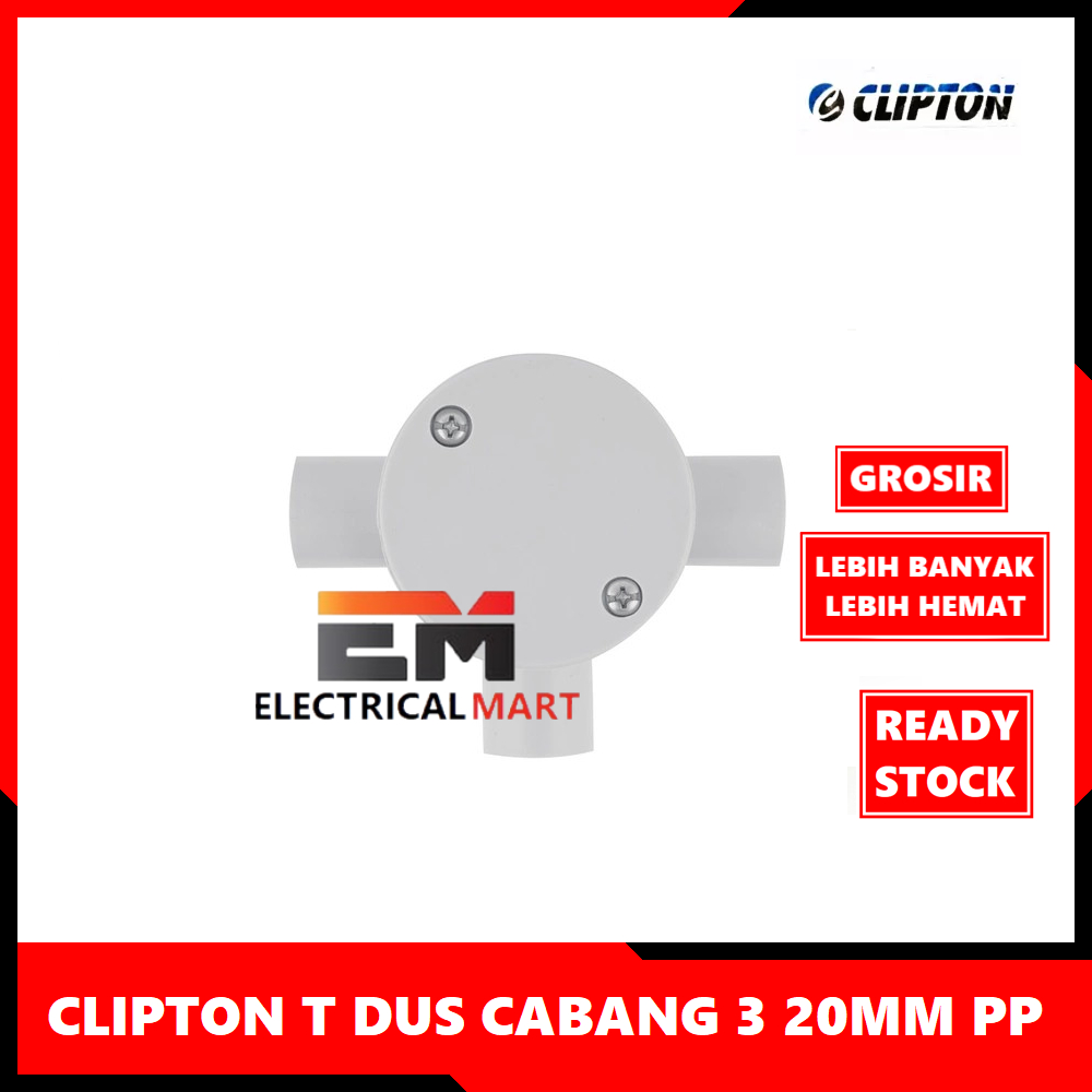 (GROSIR) T Dus Cabang 3 20MM Clipton Putih PP T-Dus T-Doos Dos Doos Original