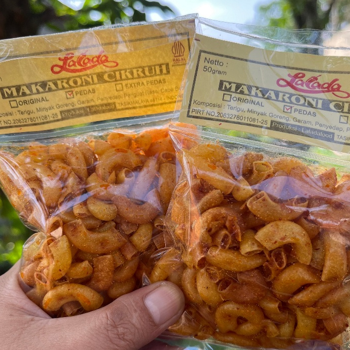 

Makaroni Pedas CIKRUH Tanpa Daun Jeruk 50 gram