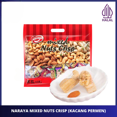 

Halal Cemilan Sehat Naraya Mixed Nuts Crisp Kacang Permen Ukuran 400gr