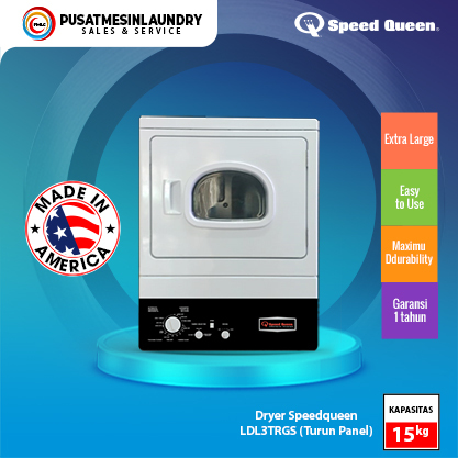 Dryer Speedqueen 15 Kg Tipe Gas Model Turun Panel, Mesin Pengering Speedqueen 15 Kg Panel Bawah