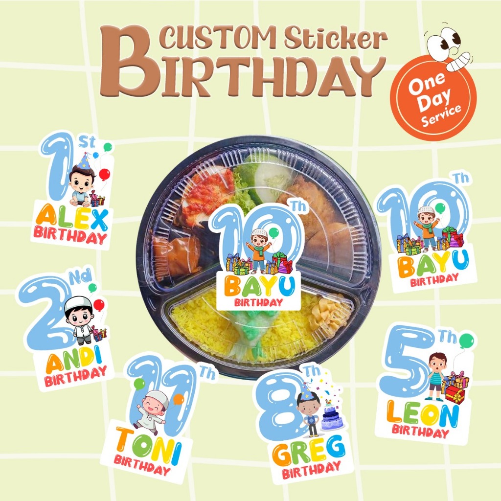 

PROSES CEPAT - STIKER ULANG TAHUN ANAK LAKI - LAKI / BOY THEME STICKER