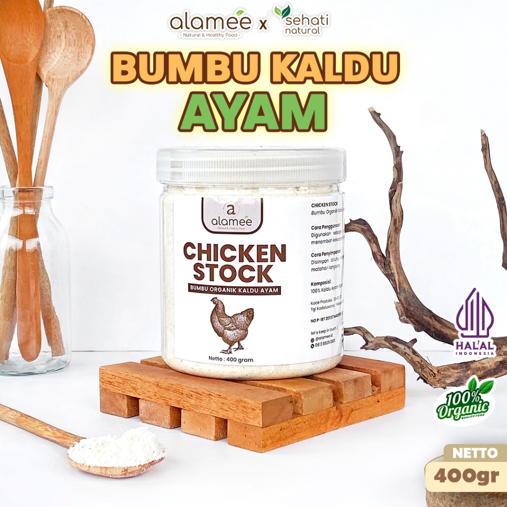 

ALAMEE Bumbu Kaldu Ayam Non MSG Organik Chicken Powder Praktis Toples 400gr SEHATI
