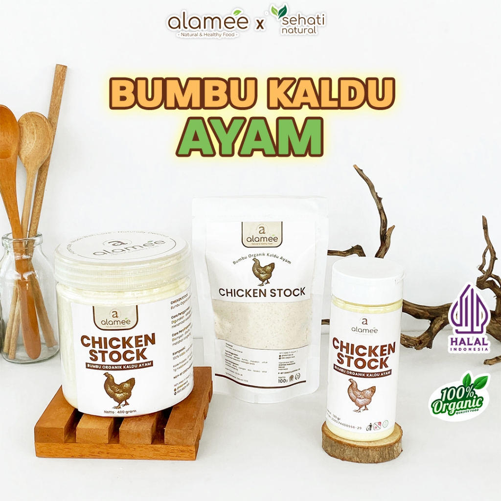 

ALAMEE Kaldu Ayam Bubuk Chicken Stock Powder Extract Seasoning Murni Bumbu Organik SEHATI