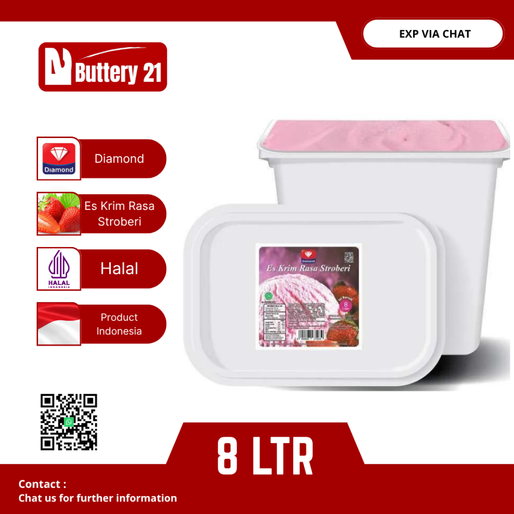 

DIAMOND ICE CREAM STRAWBERRY 8 KG/ES KRIM STROBERI